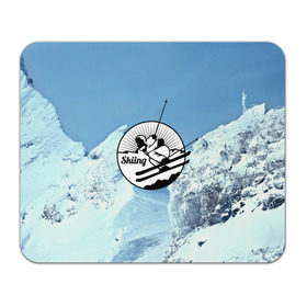 Коврик прямоугольный с принтом Лыжный спорт в Курске, натуральный каучук | размер 230 х 185 мм; запечатка лицевой стороны | ski patrol | sport | возвышение | возвышенность | гора | горка | национальный парк | облака | склон | снег | спорт | холм