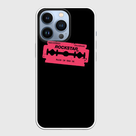 Чехол для iPhone 13 Pro с принтом Rockstar Razor в Курске,  |  | Тематика изображения на принте: auto | dead | grand | red | redemption | theft | бритва | гта | лезвие | рокстар