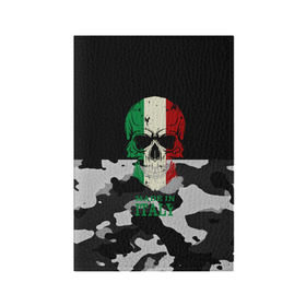 Обложка для паспорта матовая кожа с принтом Made in Italy в Курске, натуральная матовая кожа | размер 19,3 х 13,7 см; прозрачные пластиковые крепления | Тематика изображения на принте: camouflage | made in italy | skull | абстракция | города | италия | камуфляж | нация | страны | текстуры | череп