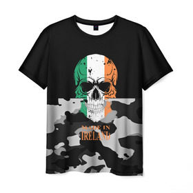 Мужская футболка 3D с принтом Made in Ireland в Курске, 100% полиэфир | прямой крой, круглый вырез горловины, длина до линии бедер | camouflage | made in ireland | skull | абстракция | города | ирландия | камуфляж | нация | страны | текстуры | череп
