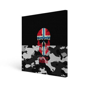 Холст квадратный с принтом Made in Norway в Курске, 100% ПВХ |  | camouflage | made in norway | skull | абстракция | города | камуфляж | нация | норвегия | страны | текстуры | череп