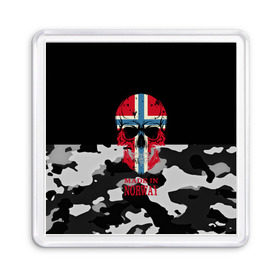 Магнит 55*55 с принтом Made in Norway в Курске, Пластик | Размер: 65*65 мм; Размер печати: 55*55 мм | camouflage | made in norway | skull | абстракция | города | камуфляж | нация | норвегия | страны | текстуры | череп