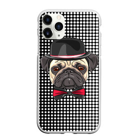 Чехол для iPhone 11 Pro матовый с принтом Mr Pug в Курске, Силикон |  | animal | dog | pet | pug | puppy | арт | горошек | джентльмен | животные | кружочки | мопс | мопсик | пес | собаки | текстура | французский бульдог
