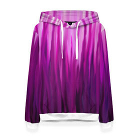 Женская толстовка 3D с принтом фиолетово-черные краски в Курске, 100% полиэстер  | двухслойный капюшон со шнурком для регулировки, мягкие манжеты на рукавах и по низу толстовки, спереди карман-кенгуру с мягким внутренним слоем. | color | violet | акварель | краски | полосы | фиолетовый | цвет | черный | ярко