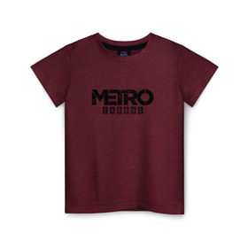 Детская футболка хлопок с принтом Metro: Exodus в Курске, 100% хлопок | круглый вырез горловины, полуприлегающий силуэт, длина до линии бедер | metro | metro exodus | метро