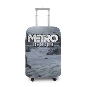 Чехол для чемодана 3D с принтом METRO EXODUS в Курске, 86% полиэфир, 14% спандекс | двустороннее нанесение принта, прорези для ручек и колес | metro | metro exodus | метро