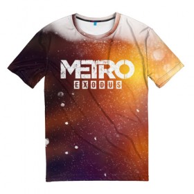 Мужская футболка 3D с принтом МЕТРО в Курске, 100% полиэфир | прямой крой, круглый вырез горловины, длина до линии бедер | Тематика изображения на принте: metro | metro exodus | метро