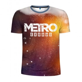 Мужская футболка 3D спортивная с принтом МЕТРО в Курске, 100% полиэстер с улучшенными характеристиками | приталенный силуэт, круглая горловина, широкие плечи, сужается к линии бедра | metro | metro exodus | метро