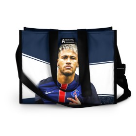 Сумка-шоппер 3D с принтом Neymar в Курске, 100% полиэстер | застегивается на металлическую кнопку; внутренний карман застегивается на молнию. Стенки укреплены специальным мягким материалом, чтобы защитить содержимое от несильных ударов
 | neymar | psg | неймар | псж | сборная бразилии