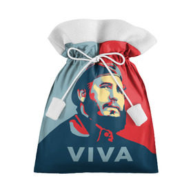 Подарочный 3D мешок с принтом Фидель Кастро в Курске, 100% полиэстер | Размер: 29*39 см | Тематика изображения на принте: cuba | fidel | диктатор | коммунизм | куба | президент | фидель