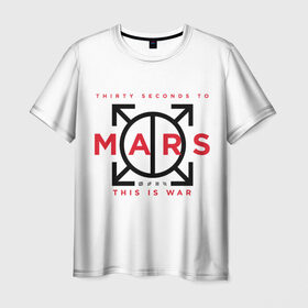 Мужская футболка 3D с принтом 30 Seconds to Mars в Курске, 100% полиэфир | прямой крой, круглый вырез горловины, длина до линии бедер | 
