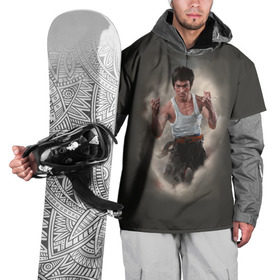 Накидка на куртку 3D с принтом Брюс Ли в Курске, 100% полиэстер |  | актер | блюс | боец | каратэ | кунг фу | ли | спорт
