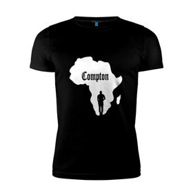 Мужская футболка премиум с принтом Африка, Compton, K. Lamar в Курске, 92% хлопок, 8% лайкра | приталенный силуэт, круглый вырез ворота, длина до линии бедра, короткий рукав | 