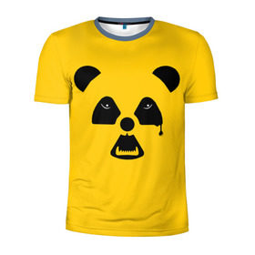 Мужская футболка 3D спортивная с принтом Радиоактивная природа в Курске, 100% полиэстер с улучшенными характеристиками | приталенный силуэт, круглая горловина, широкие плечи, сужается к линии бедра | panda | wwf | глаза | панда | радиация | экология