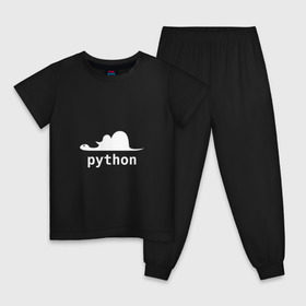 Детская пижама хлопок с принтом Питон - язык программирования в Курске, 100% хлопок |  брюки и футболка прямого кроя, без карманов, на брюках мягкая резинка на поясе и по низу штанин
 | php | python | питон | программирование | слон