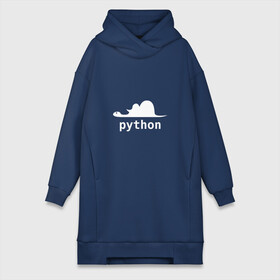 Платье-худи хлопок с принтом Питон   язык программирования в Курске,  |  | php | python | питон | программирование | слон