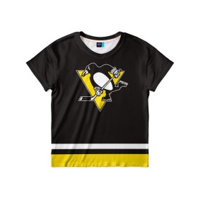 Детская футболка 3D с принтом Pittsburgh Penguins 2017 в Курске, 100% гипоаллергенный полиэфир | прямой крой, круглый вырез горловины, длина до линии бедер, чуть спущенное плечо, ткань немного тянется | Тематика изображения на принте: nhl | pittsburgh penguins | спорт | хоккей