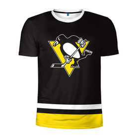 Мужская футболка 3D спортивная с принтом Pittsburgh Penguins 2017 в Курске, 100% полиэстер с улучшенными характеристиками | приталенный силуэт, круглая горловина, широкие плечи, сужается к линии бедра | Тематика изображения на принте: nhl | pittsburgh penguins | спорт | хоккей