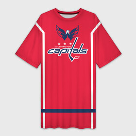 Платье-футболка 3D с принтом Washington Capitals 2017 в Курске,  |  | nhl | washington capitals | спорт | хоккей