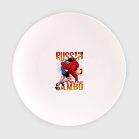 Тарелка 3D с принтом Самбо в Курске, фарфор | диаметр - 210 мм
диаметр для нанесения принта - 120 мм | sambo