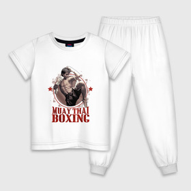 Детская пижама хлопок с принтом Тайский бокс в Курске, 100% хлопок |  брюки и футболка прямого кроя, без карманов, на брюках мягкая резинка на поясе и по низу штанин
 | Тематика изображения на принте: muay thai boxing