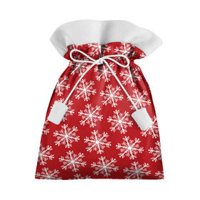Подарочный 3D мешок с принтом Новогодние Снежинки в Курске, 100% полиэстер | Размер: 29*39 см | дед | дед морозо | клаус | новый год | подарки | санта | санта клаус | снег | снеговик | снежинки | холод