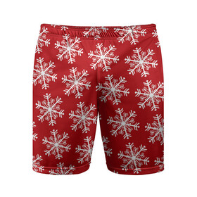 Мужские шорты 3D спортивные с принтом Новогодние Снежинки в Курске,  |  | дед | дед морозо | клаус | новый год | подарки | санта | санта клаус | снег | снеговик | снежинки | холод