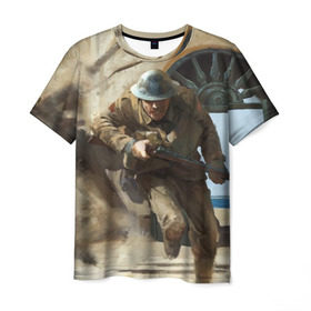 Мужская футболка 3D с принтом Первая Мировая в Курске, 100% полиэфир | прямой крой, круглый вырез горловины, длина до линии бедер | 