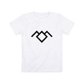 Детская футболка хлопок с принтом Твин Пикс лого в Курске, 100% хлопок | круглый вырез горловины, полуприлегающий силуэт, длина до линии бедер | twin peaks | агент купер | совы не то чем кажутся | черный вигвам