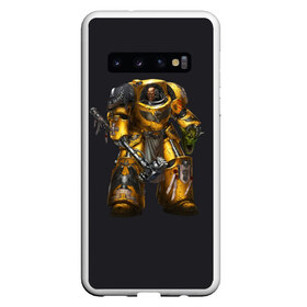 Чехол для Samsung Galaxy S10 с принтом Warhammer 40 000 в Курске, Силикон | Область печати: задняя сторона чехла, без боковых панелей | game | hammer | terminator armor | warhammer 40k | wh40k | игра | игрок | терминатор | фантастика | фэнтези