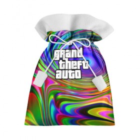 Подарочный 3D мешок с принтом Grand Theft Auto в Курске, 100% полиэстер | Размер: 29*39 см | Тематика изображения на принте: color | game | gta | абстракция | игра | игрок | линии | узор | цвет