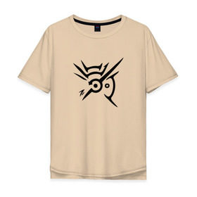 Мужская футболка хлопок Oversize с принтом Outsiders mark в Курске, 100% хлопок | свободный крой, круглый ворот, “спинка” длиннее передней части | corvo | dishonored | korvo | outsider | дануол | корво | чужой