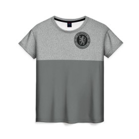 Женская футболка 3D с принтом Chelsea - Vintage style в Курске, 100% полиэфир ( синтетическое хлопкоподобное полотно) | прямой крой, круглый вырез горловины, длина до линии бедер | челси