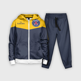 Детский костюм 3D с принтом Paris Saint Germain   Navy Yellow (Collections 2022) в Курске,  |  | paris saint germain | psg | псж