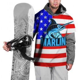 Накидка на куртку 3D с принтом Marlin USA в Курске, 100% полиэстер |  | 