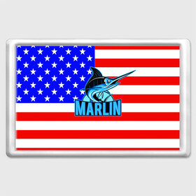Магнит 45*70 с принтом Marlin USA в Курске, Пластик | Размер: 78*52 мм; Размер печати: 70*45 | 