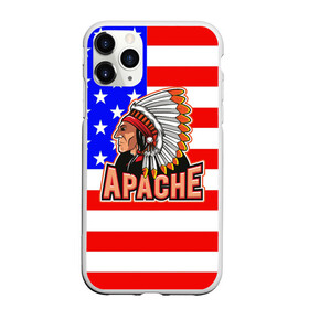 Чехол для iPhone 11 Pro матовый с принтом Apache в Курске, Силикон |  | apache | usa | америка | американец | индейцы | символика америки | сша