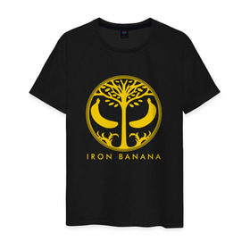 Мужская футболка хлопок с принтом Iron Banana в Курске, 100% хлопок | прямой крой, круглый вырез горловины, длина до линии бедер, слегка спущенное плечо. | 