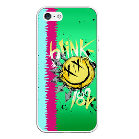 Чехол для iPhone 5/5S матовый с принтом Blink 182 в Курске, Силикон | Область печати: задняя сторона чехла, без боковых панелей | blink | альтернативный рок | блинк | зеленый | линии | марк хоппус | музыка | мэтт скиба | панк | панк рок | песни | полосы | поп панк | рок | скейт панк | смайл | трэвис баркер