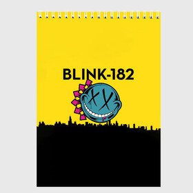 Скетчбук с принтом Blink-182 город в Курске, 100% бумага
 | 48 листов, плотность листов — 100 г/м2, плотность картонной обложки — 250 г/м2. Листы скреплены сверху удобной пружинной спиралью | blink | альтернативный рок | блинк | город | желтый | марк хоппус | музыка | мэтт скиба | панк | панк рок | песни | поп панк | рок | скейт панк | смайл | солнце | трэвис баркер