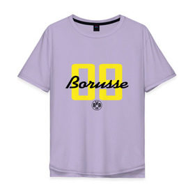 Мужская футболка хлопок Oversize с принтом Borussia Dortmund - Borusse 09 (New 2018 Design) в Курске, 100% хлопок | свободный крой, круглый ворот, “спинка” длиннее передней части | боруссия дортмунд