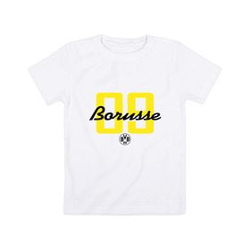Детская футболка хлопок с принтом Borussia Dortmund - Borusse 09 (New 2018 Design) в Курске, 100% хлопок | круглый вырез горловины, полуприлегающий силуэт, длина до линии бедер | боруссия дортмунд