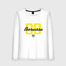 Женский лонгслив хлопок с принтом Borussia Dortmund - Borusse 09 (New 2018 Design) в Курске, 100% хлопок |  | боруссия дортмунд