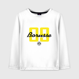 Детский лонгслив хлопок с принтом Borussia Dortmund - Borusse 09 (New 2018 Design) в Курске, 100% хлопок | круглый вырез горловины, полуприлегающий силуэт, длина до линии бедер | боруссия дортмунд