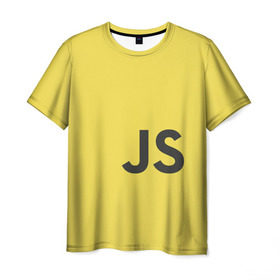 Мужская футболка 3D с принтом JavaScript в Курске, 100% полиэфир | прямой крой, круглый вырез горловины, длина до линии бедер | javascript | js