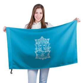 Флаг 3D с принтом India в Курске, 100% полиэстер | плотность ткани — 95 г/м2, размер — 67 х 109 см. Принт наносится с одной стороны | india | будда | буддизм | индия | символика индии | слон | хинди
