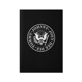 Обложка для паспорта матовая кожа с принтом The Ramones в Курске, натуральная матовая кожа | размер 19,3 х 13,7 см; прозрачные пластиковые крепления | Тематика изображения на принте: punk | ramones | rock | панк | рамонс | рок
