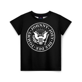 Детская футболка 3D с принтом The Ramones в Курске, 100% гипоаллергенный полиэфир | прямой крой, круглый вырез горловины, длина до линии бедер, чуть спущенное плечо, ткань немного тянется | punk | ramones | rock | панк | рамонс | рок
