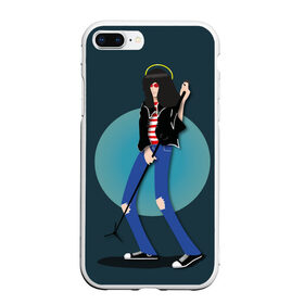 Чехол для iPhone 7Plus/8 Plus матовый с принтом Джоуи в Курске, Силикон | Область печати: задняя сторона чехла, без боковых панелей | punk | ramones | rock | панк | рамонс | рок