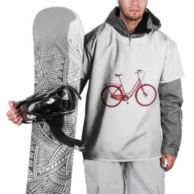 Накидка на куртку 3D с принтом Велосипед в Курске, 100% полиэстер |  | bicycle | байсикл | велик | красный | москва | педали